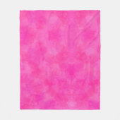 ピンクウォーターカラー絞り染めプリント フリースブランケット (正面)