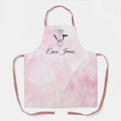 ピンクウォーターカラー美しいサロン エプロン (正面)