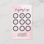 ピンクウォーターカラー美しいサロン ロイヤリティカード (裏面)