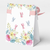ピンクウォーターカラー蝶フローラ誕生日 フェイバーボックス (裏面サイド)