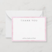 ピンクウォーターカラー誕生日ありがとう ノートカード (正面)