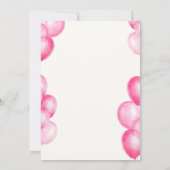 ピンクウォーターカラー誕生日招待状 招待状 (裏面)
