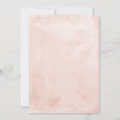 ピンクウォーターカラー金ゴールドグリッターフローラキンセアニェラ 招待状 (裏面)