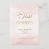 ピンクウォーターカラー金ゴールドタイプホテルエンクロージャカード エンクロージャーカード (正面)