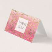 ピンクウォーターカラー金ゴールドヒョウありがとう (正面)