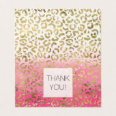 ピンクウォーターカラー金ゴールドヒョウありがとう (外部フラット)