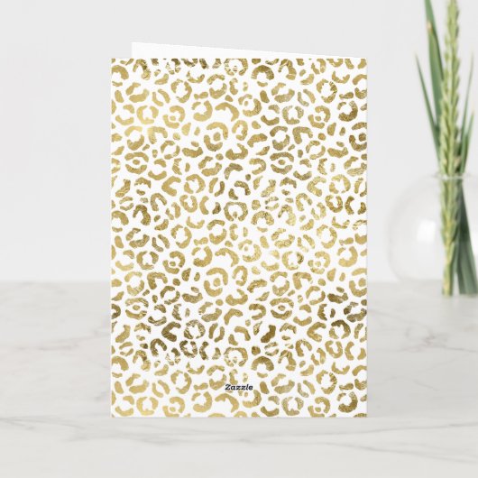 ピンクウォーターカラー金ゴールドヒョウ カード (裏面)