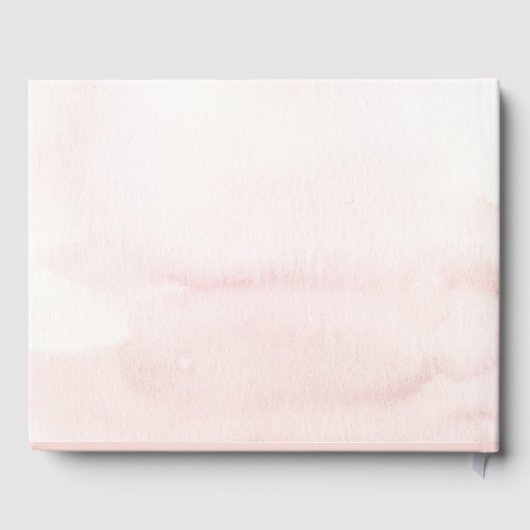 ピンクウォーターカラー金ゴールド結婚タイプズゲストブック ゲストブック (裏面)