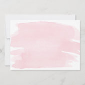 ピンクウォーターカラー金ゴールド送別パーティの招待状 招待状 (裏面)