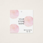 ピンクウォーターガーリーカラースクエアブティックプライスラベル (正面)