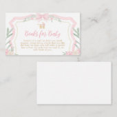 ピンクウォータークレスト赤ちゃんシャワーブックベビー エンクロージャーカード (正面/裏面)
