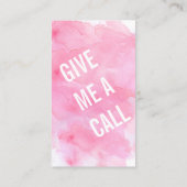 ピンクウォーターシンプルカラー名刺 名刺 (裏面)