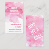 ピンクウォーターシンプルカラー名刺 名刺 (正面/裏面)