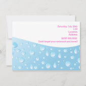 ピンクウォータースライドプールスイムパーティー女子招待状 招待状 (裏面)