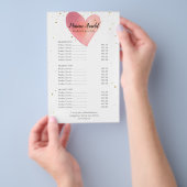 ピンクウォーターハートサロンサービスメニュー チラシ (ハンドル)