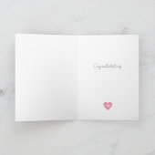 ピンクウォーターハートジェム氏&ミセスおめでとう カード (内部)