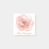 ピンクウォーターバラエレガントネームかわいらしオフィス ポストイット (正面)