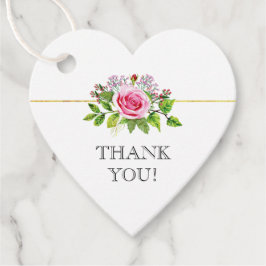 ピンクウォーターバラフローラ結婚ズサンキュー フェイバータグ