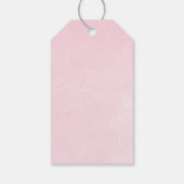 ピンクウォーターバラベビーシャワーギフトラベル ギフトタグ (裏面)