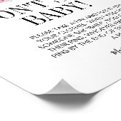 ピンクウォーターバラベビーシャワーゲーム ポスター (角)