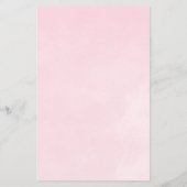 ピンクウォーターバラベビーシャワービンゴゲームカード (裏面)