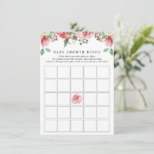 ピンクウォーターバラベビーシャワービンゴゲームカード エンクロージャーカード (スタンド正面)
