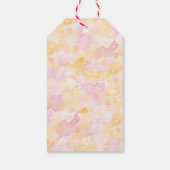 ピンクウォーターパーソナライズされたカラーサンキューメッセージカード ギフトタグ (裏面)