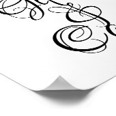 ピンクウォーターフローラカード&ギフト結婚ズサイン ポスター (角)