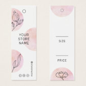 ピンクウォーターフローラソーシャルメディつるア価格ラベル (正面&裏面)