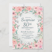 ピンクウォーターフローラバラ真珠80誕生日 (正面)