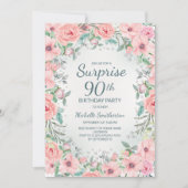 ピンクウォーターフローラバラ真珠90誕生日 (正面)