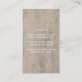 ピンクウォーターフローラ素朴リースウッドアンドレース 名刺 (裏面)