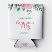 ピンクウォーターフローラ50thバースデーパーティーのお願い 缶クーラー (正面)