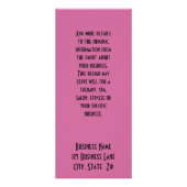 ピンクウォーターリリー写真事業カスタム ラックカード (裏面)