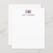 ピンクウォーターレトロカメラカメラロゴ (正面/裏面)