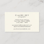 ピンクウォーターレトロカメラカメラロゴ 名刺 (裏面)