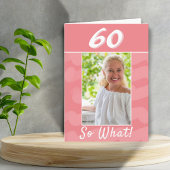 ピンクウォーター感動的カラー写真60誕生日 カード