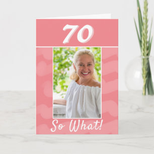 ピンクウォーター感動的カラー写真70誕生日 カード