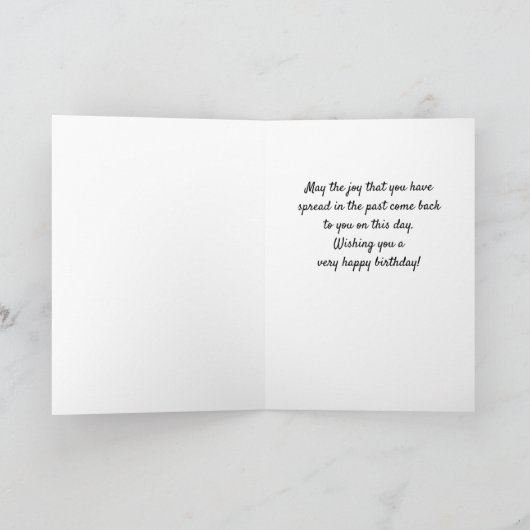 ピンクウォーター感動的カラー写真80誕生日 カード (内部)