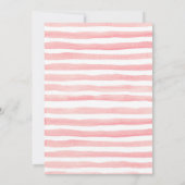 ピンクウォーター春エイプリルベビーシャワー 招待状 (裏面)