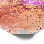 ピンクウォーター紙吹雪ゲストブックサインポスター ポスター (角)