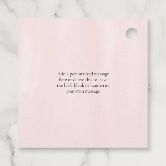 ピンクウォーター結婚カラーのケーキありがとう フェイバータグ (裏面)