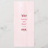 ピンクウォーター結婚カラーのケーキメニュー メニュー (裏面)