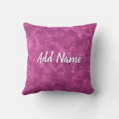 ピンクウォーター絵を描カラー名前をカスタムする クッション (裏面)