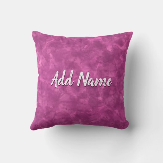 ピンクウォーター絵を描カラー名前をカスタムする クッション (裏面)