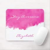 ピンクウォーター絵を描カラー(ばちゃばちゃ)跳ねるステイ素晴らし マウスパッド (マウス)