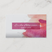 ピンクウォーター絵を描カラー(ばちゃばちゃ)跳ねる抽象芸術 名刺 (正面)