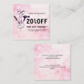 ピンクウォーター美しいサロン割引カード 割引カード (正面/裏面)