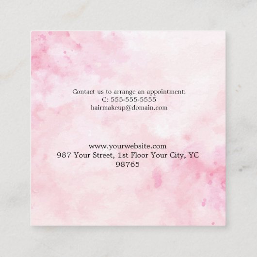 ピンクウォーター美しいサロン割引カード 割引カード (裏面)