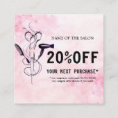 ピンクウォーター美しいサロン割引カード 割引カード (正面)